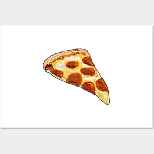 Pepperoni pizza slice Posters and Art